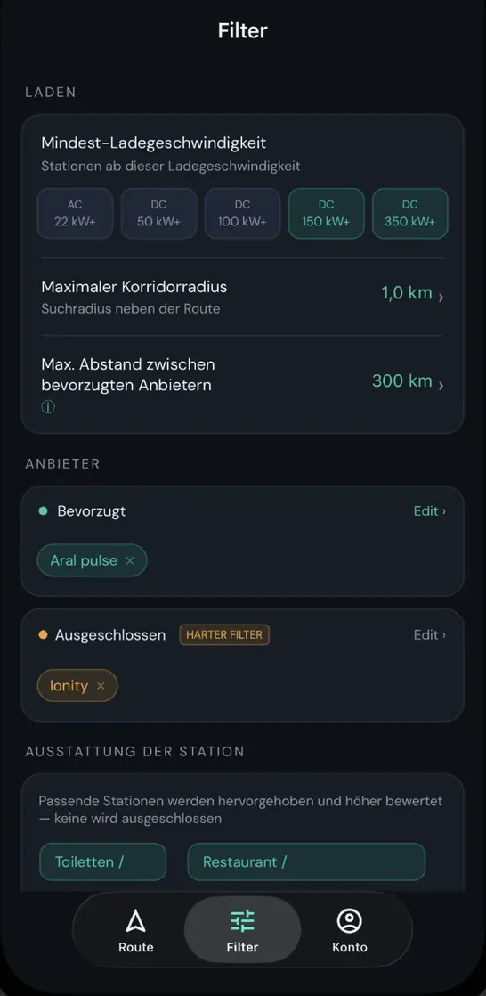 Filteransicht